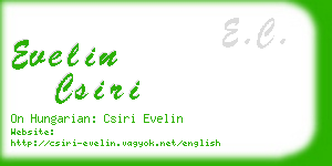 evelin csiri business card